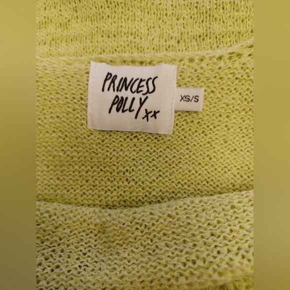 Princess Polly EUC Lime Green Knit Long Sleeve Mini Dress Size XXS - Picture 9 of 10